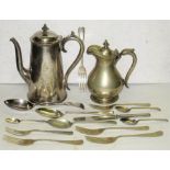 A lot containing Railway Silverware items consisting of GER Coffee Pot. GER Dining Cars hot water