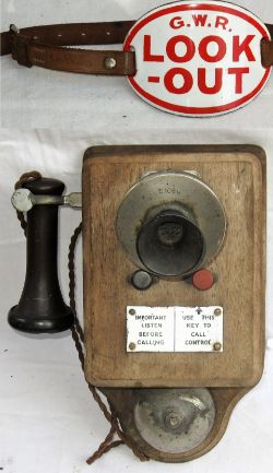 LMS Signal Box Telephone. Ex NEWTON CROSSING Gate Keepers House. Good original condition together