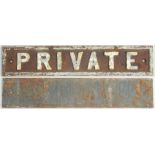 GWR cast iron Door Plate PRIVATE in original condition.