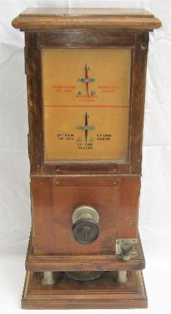 LNWR Double Line Block Instrument. Stamped into side L&NWR TELE DEPT STOCKPORT No 1290. Good