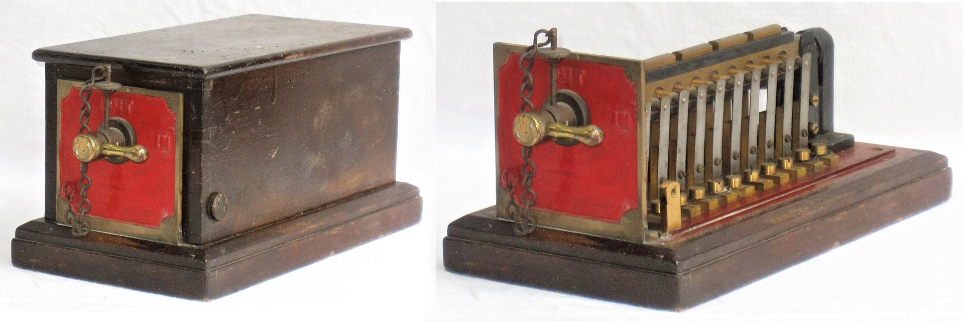 GWR 10 bar Block Switch. Good original condition complete with peg and chain.