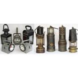 A lot containing Railway Lamps to include 2 x Bardic Hand lamps (No batteries). 2 x Porters and