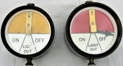 2 x BR(W) colour light Home and Distant signal repeaters made by RE Thompson.