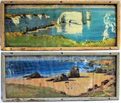 Framed & Glazed Carriage Prints. THE DORSET COAST together with THE ATLANTIC COAST by Langhammer.