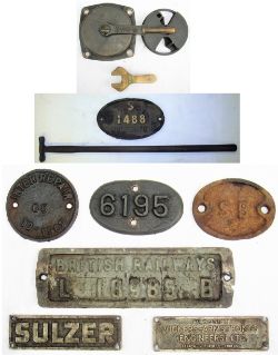 A lot containing a variety of both Wagon and Maker's plates, SULZER. VICKERS - ARMSTRONG LTD.