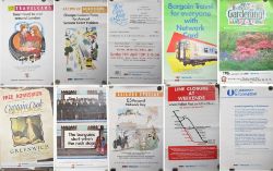 A collection of 12 x Network Rail South East double royal posters. Most contemporary artwork