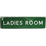 BR(S) FF enamel railway station sign LADIES ROOM. Excellent condition. Measures 48in x 12in.