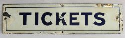 Enamel pre grouping doorplate TICKETS. Possibly GWR.