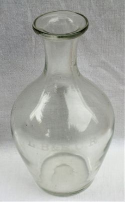 LB&SCR Glass Wine Carafe. Beautiful glass item etched into glass LB&SCR. Excellent condition.