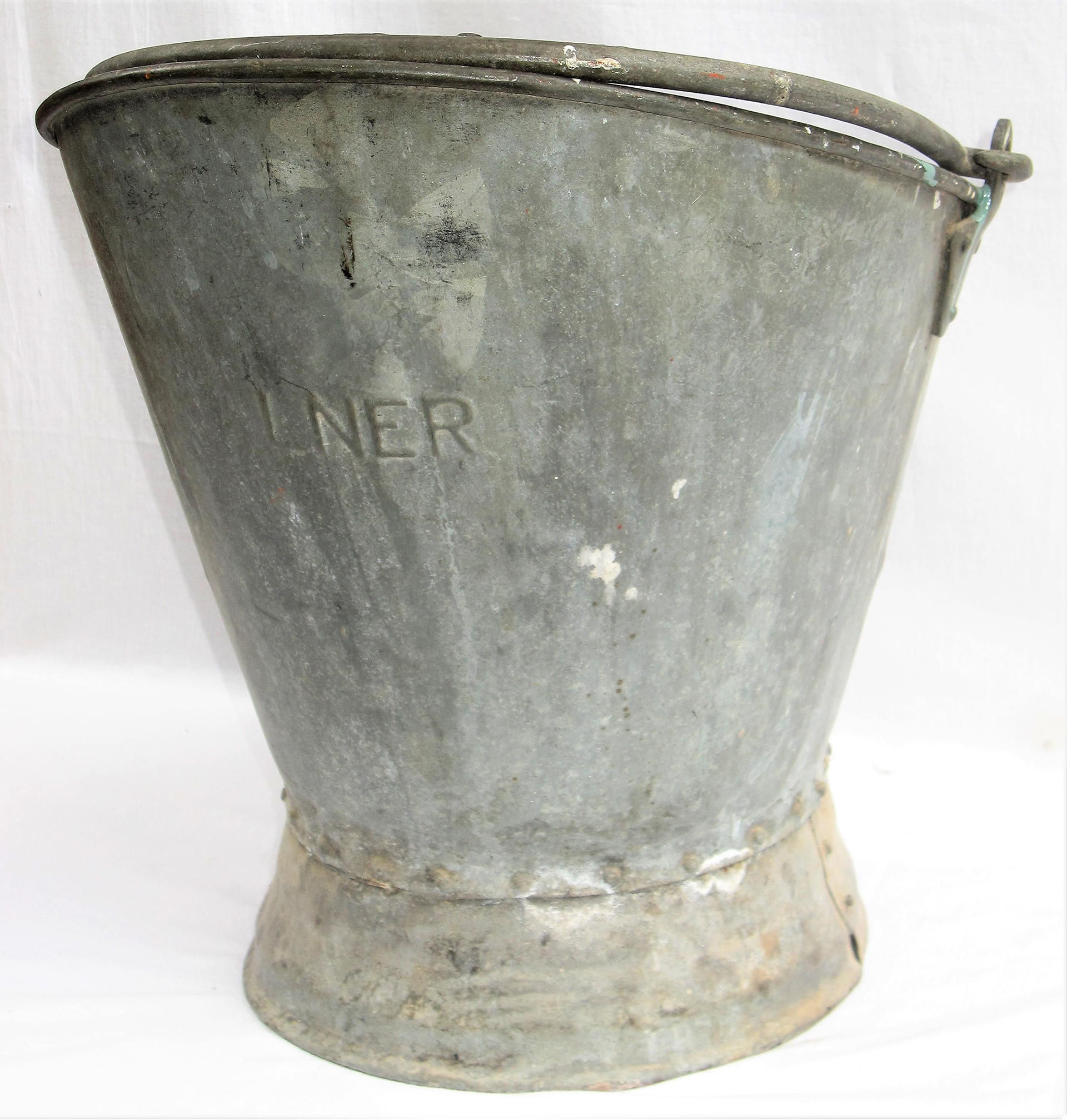 LNER Galvanised Coal Scuttle. Good original condition embossed LNER.