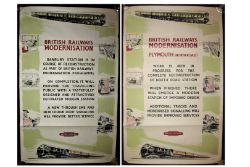 Double Royal BR Modernisation Posters. PLYMOUTH NORTH ROAD and BANBURY. Folded now rolled.