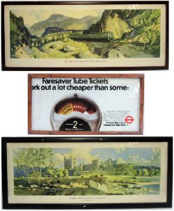 Framed & Glazed Carriage Prints. THE LLEDR VALLEY in North Wales. LT Print FARE SAVER TICKETS in