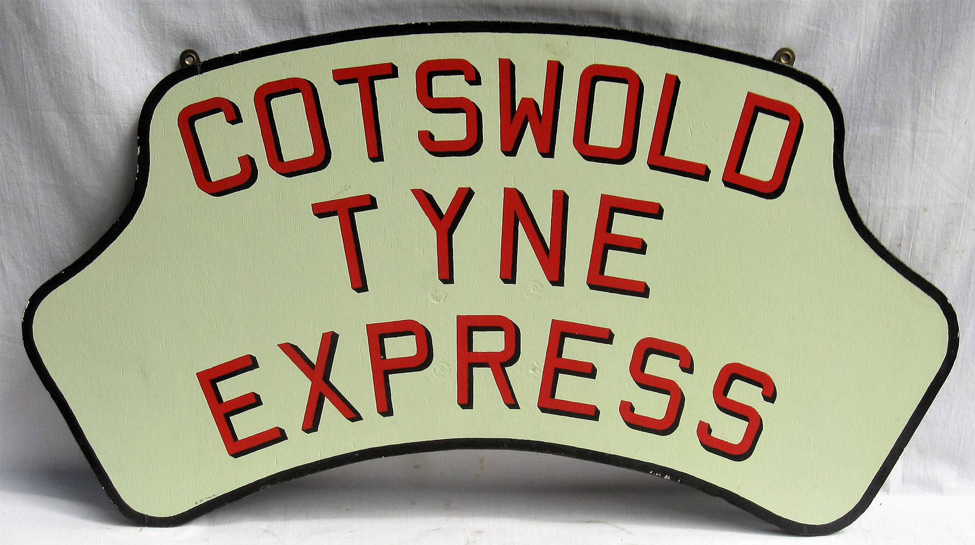 Pathfinder Headboard. COTSWOLD TYNE EXPRESS as used on 47483 with 58005 banking at Bromsgrove.