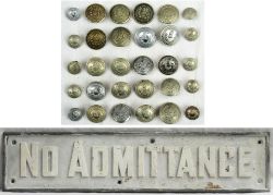 A lot containing a collection of 30 x LMS Railway uniform buttons of various sizes together with a