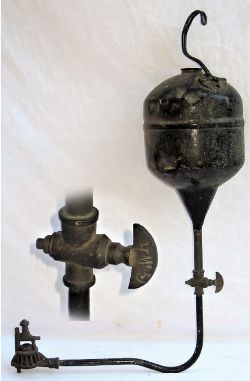 GWR Tunnel Flare Lamp. Complete with hook and brass tap stamped GWR. Rare item seldom seen.