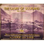 LMS Quad Royal Poster. THE GLORY OF SCOTLAND. Measures 50in x 40in.