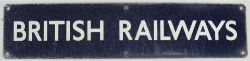 BR(E) Double Royal poster board header. BRITISH RAILWAYS. Slightly faded but good condition