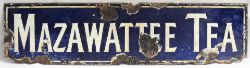 Enamel Advertising Sign. MAZAWATTEE TEA. Some enamel loss but restorable.