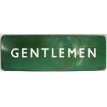 BR(S) FF enamel railway station sign GENTLEMEN. Excellent condition. Measures 36in x 12in.