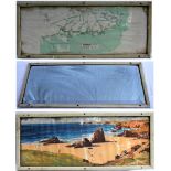 Framed & Glazed Carriage Prints. THE ATLANTIC COAST together with a SR(S) Carriage Map and a BR