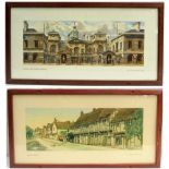 Framed & Glazed Carriage Prints. BILDESTON SUFFOLK by Horace Wright together with LONDON HORSE