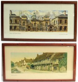 Framed & Glazed Carriage Prints. BILDESTON SUFFOLK by Horace Wright together with LONDON HORSE