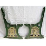 GER cast iron platform bench ends with the letters GER cast into supports. Both recovered from