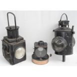 Two Railway Lamps. BR Brake Van Lamp complete with vessel together with a GWR - BR(W) Gate lamp