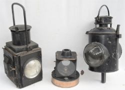 Two Railway Lamps. BR Brake Van Lamp complete with vessel together with a GWR - BR(W) Gate lamp