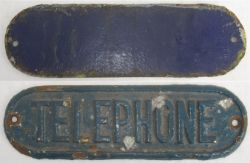 LNER Cast Iron Door Plate. TELEPHONE. Original Condition.