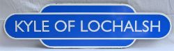 Reproduction Trackside enamel BR(SC) Totem Sign. KYLE OF LOCHALSH. In excellent condition.