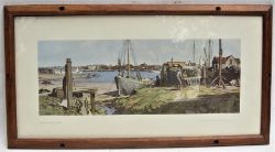 Framed & Glazed Carriage Print. BRIGHTLINGSEA by Leonard Squirrell.