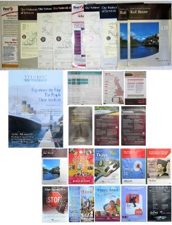 A lot containing 19 x railway posters to include a variety of subjects and places, most in rolled