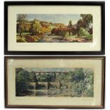 Framed & Glazed Carriage Prints. RIVER ALLEN by Leonard Squirrel together with CROXDALE VIADUCT near