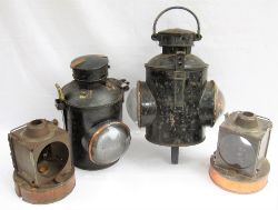 A lot containing 2 x GWR/BR(W) Lamps. BR gate lamp with twin bulls eye lenses complete with interior