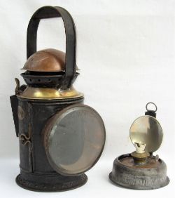 GWR pre grouping 3 aspect copper top Hand Lamp. Complete with all colour filters and etched GWR into
