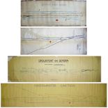 4 x Signal Box Diagrams. GWR OLD HILL JUNCTION drawn on paper modified in August 1963. BLOWERS GREEN