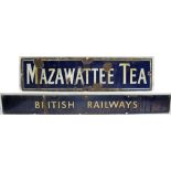 BR(E) Quad Royal Poster Board Header. BRITISH RAILWAYS with crease measuring 50 x 5.75 in together