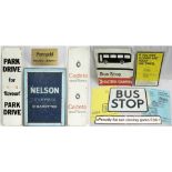 A lot containing a collection of Bus, Rail screen and Cigarette advertising signs to include BUS