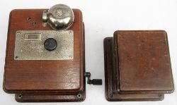 GNR(I) Small mahogany cased Telephone Exchange with bell. Good condition.