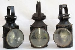 2 x BR Standard Hand lamps complete with all associated parts (one front lens cracked) together with