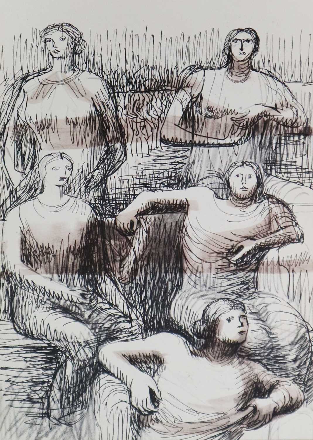 Henry Moore (1898-1986) Five Ladies Seated