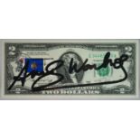 Andy Warhol (American 1928-1987) Signed $2 Bill