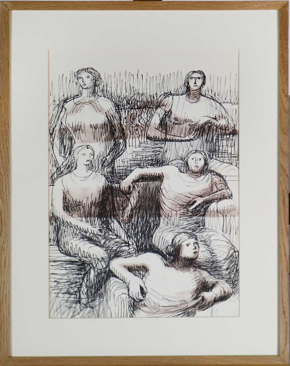 Henry Moore (1898-1986) Five Ladies Seated - Image 2 of 3