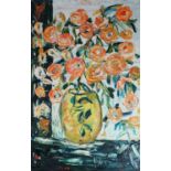 Tania Gordon (Russian 20th Century) Still Life Orange Flowers in Vase