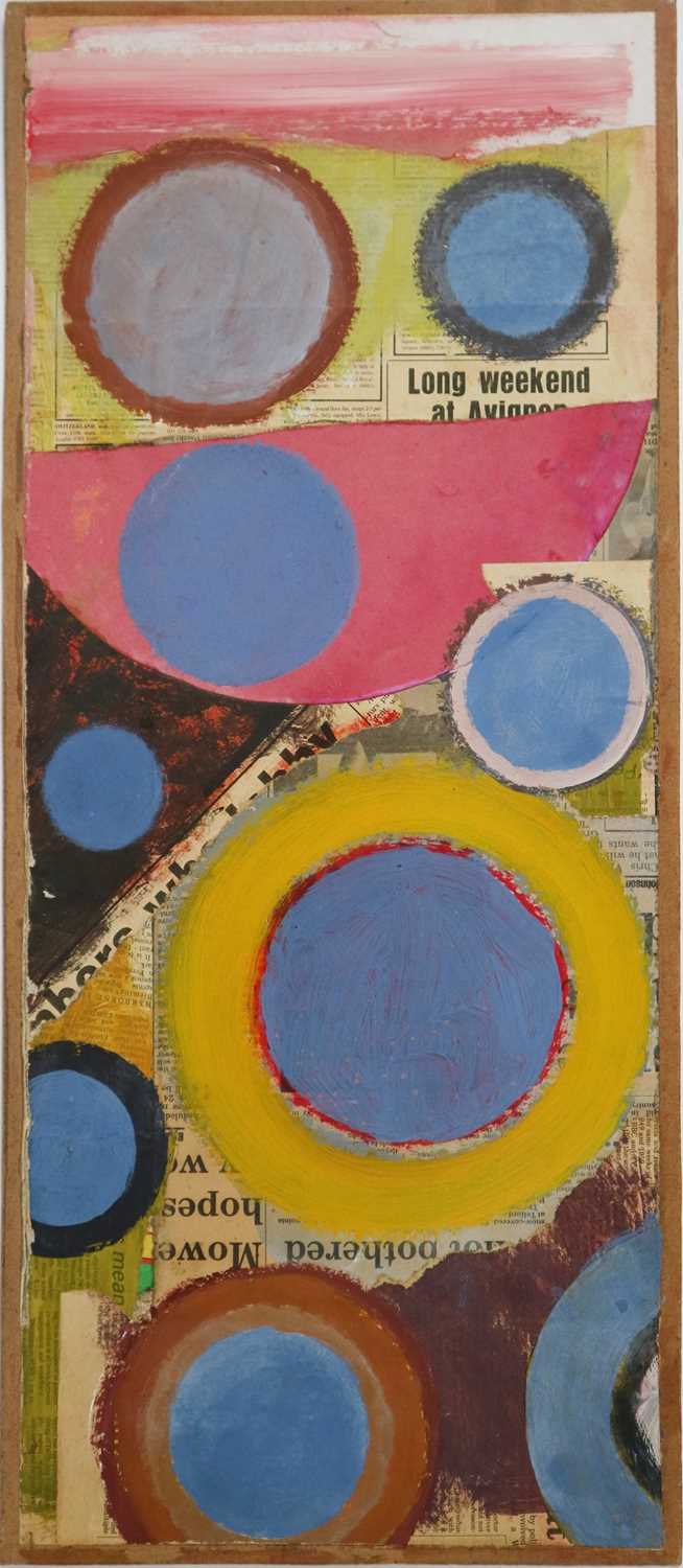 George Holt (British 1924-2005) Three Abstract Mixed Media Works Circular Forms - Image 5 of 6