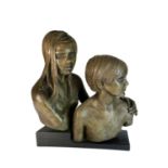 Francis Roe (British 20th Century) Sculpture of Two Children