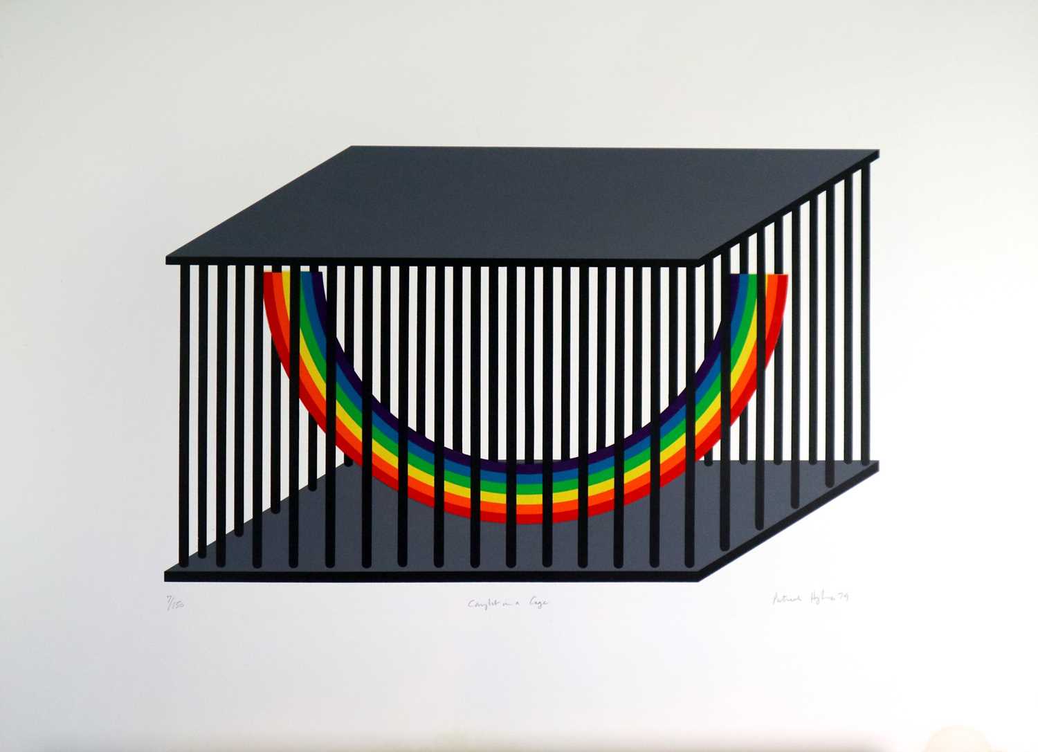 Patrick Hughes (British b.1939) Caught in a Cage - Image 2 of 9