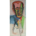 20th Century Expressionist Portrait of a Man wearing Suit and Tie