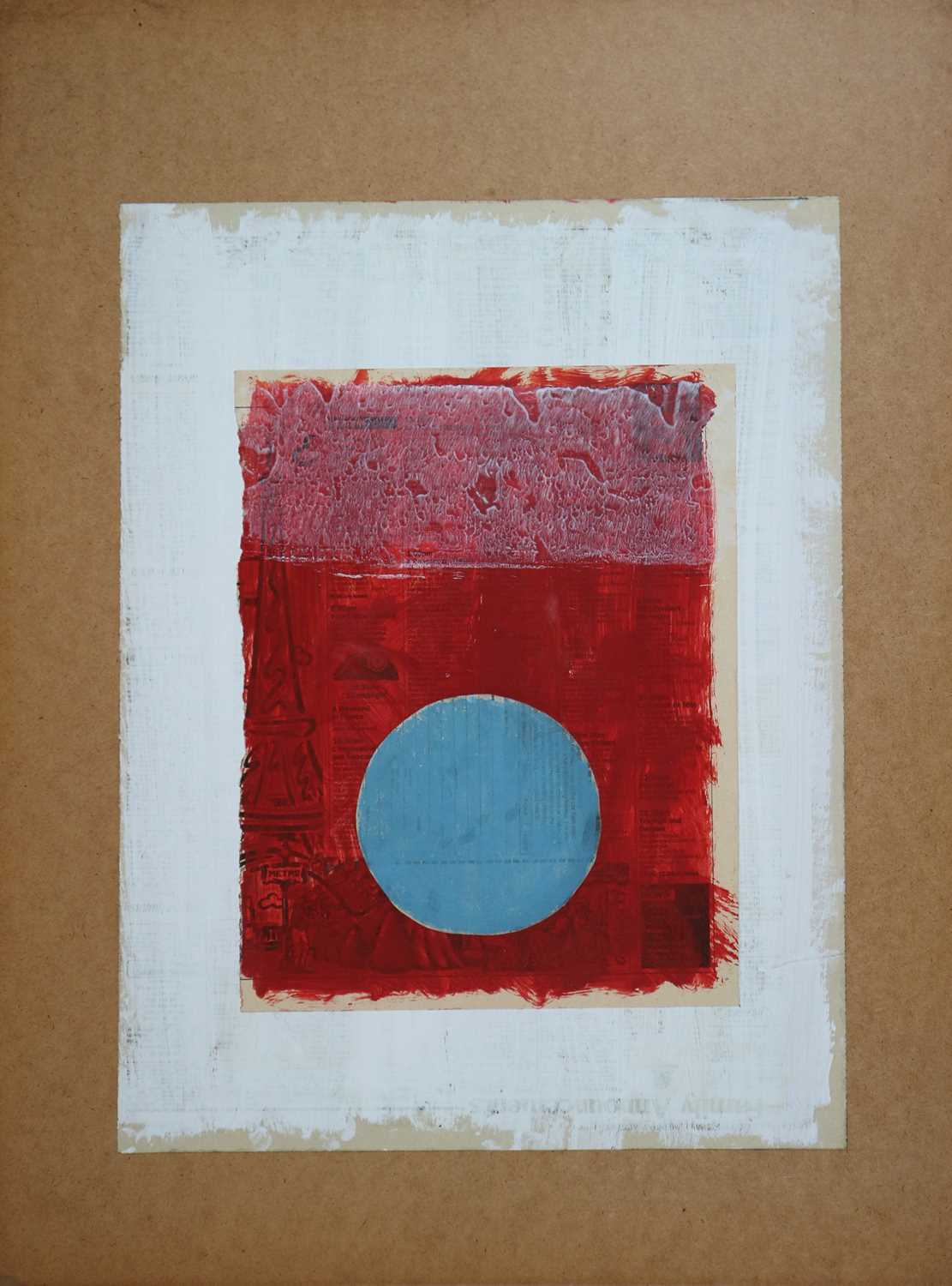 George Holt (British 1924-2005) Three Abstract Mixed Media Works Circular Forms - Image 4 of 6